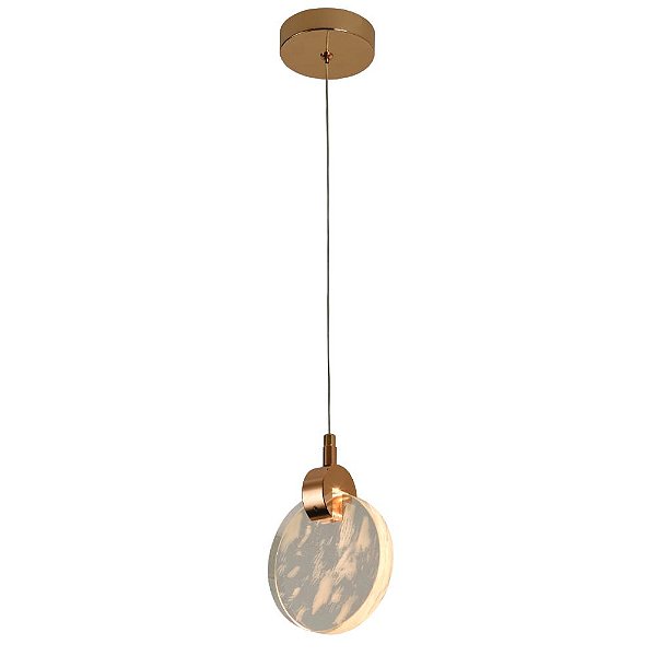 Pendente LED Dourado com Cristal Nuvem 13cm 5W 3000K Bivolt (DCD02189D)