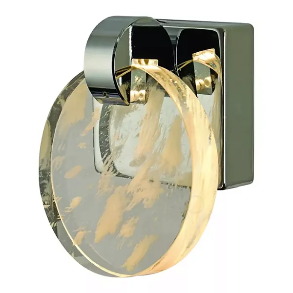 Arandela LED Cromada com Cristal Nuvem 5W 3000K Bivolt 13×13cm (DCB02192D)