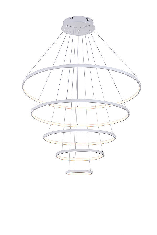 Pendente LED Branco 188W 3000K Bivolt 18800lm 5 Aros (DCD03110)