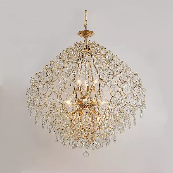 Pendente Dourado com Cristal Transparentes 80cm (DCD00415D)