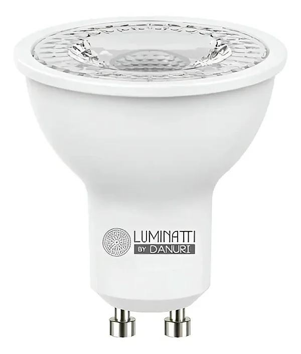 Lampada Led Dicroica Mr16 Luminatti Gu10 6,5w Bivolt 3000k