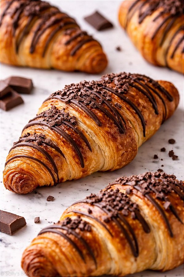 Croissant de Chocolate com Creme de Avelã