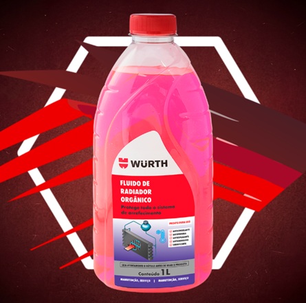 Fluido Radiador Orgânico Rosa 1L Würth