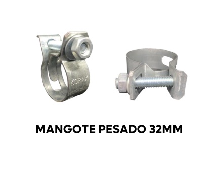 Abraçadeira Mangote pesado 32 mm Galvanizdo - 61 - 69 mm - KORAX