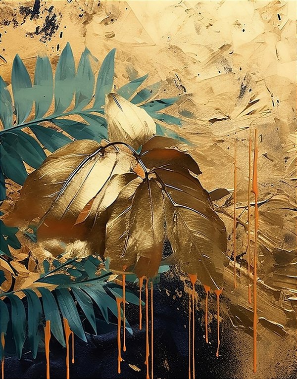 Quadro Decorativo Folhagens de Plantas 1564