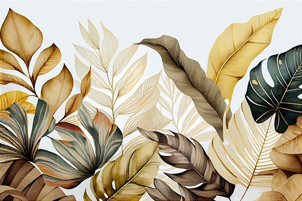 Quadro Decorativo Folhagens de Plantas 1572