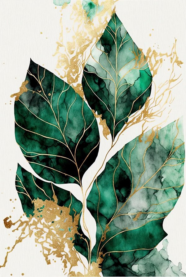Quadro Decorativo Folhagens de Plantas 1632