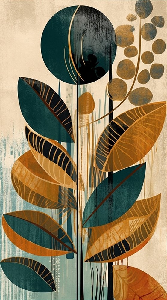 Quadro Decorativo Folhagens de Plantas 1637
