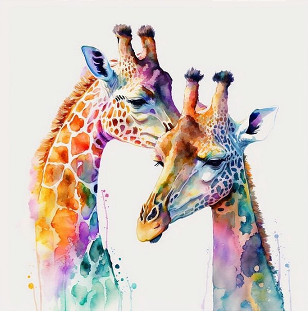 Quadro Decorativo Girafas 1977