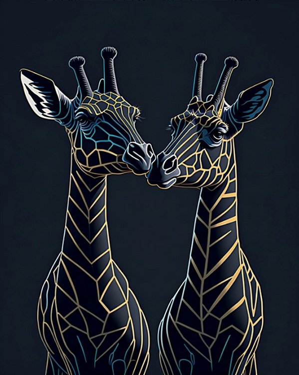 Quadro Decorativo Girafas 1978