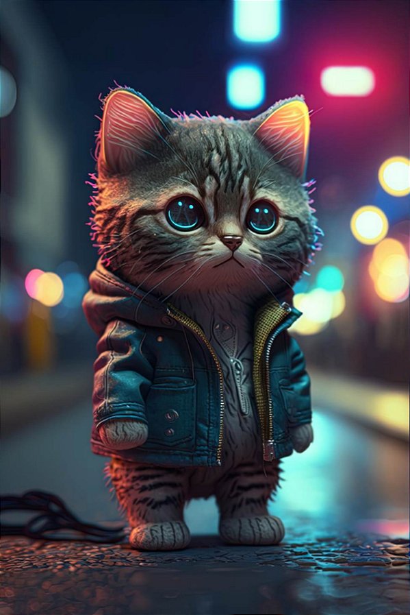Quadro Decorativo Gatos 2099