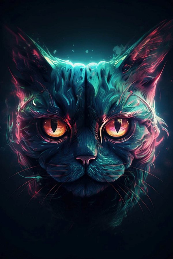 Quadro Decorativo Gatos 2100