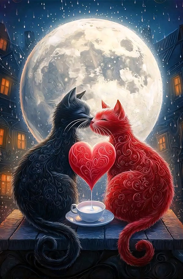 Quadro Decorativo Gatos 2154