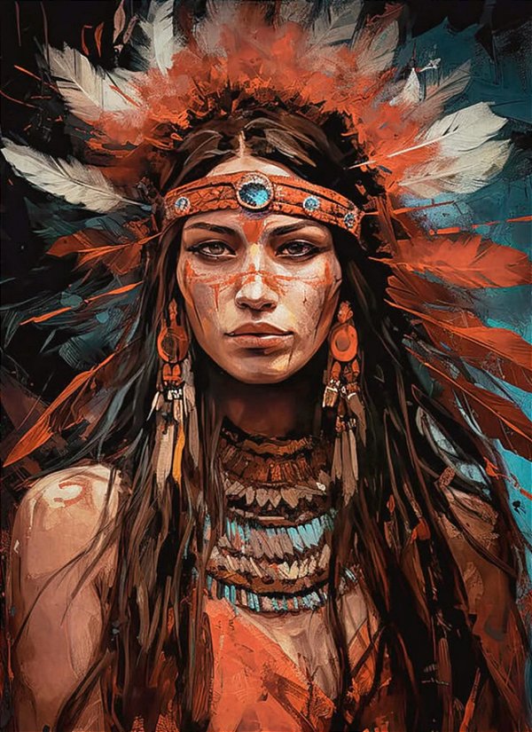Quadro Decorativo Indigenas 2226