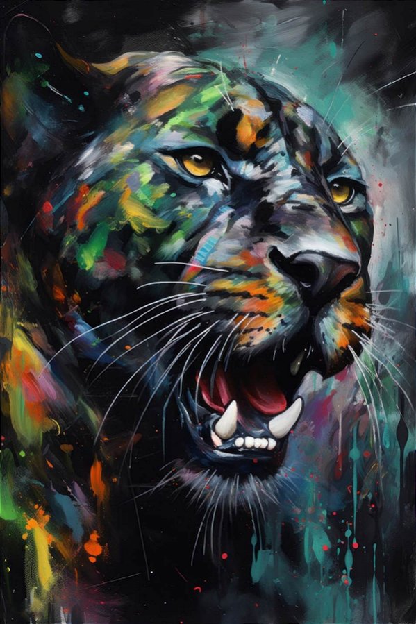 Quadro Decorativo Leopardos 2260
