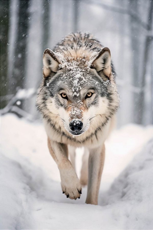 Quadro Decorativo Lobos 2505
