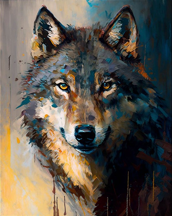 Quadro Decorativo Lobos 2509