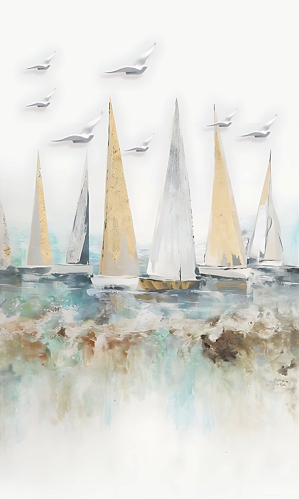 Quadro Decorativo Barcos e Canoas 3066