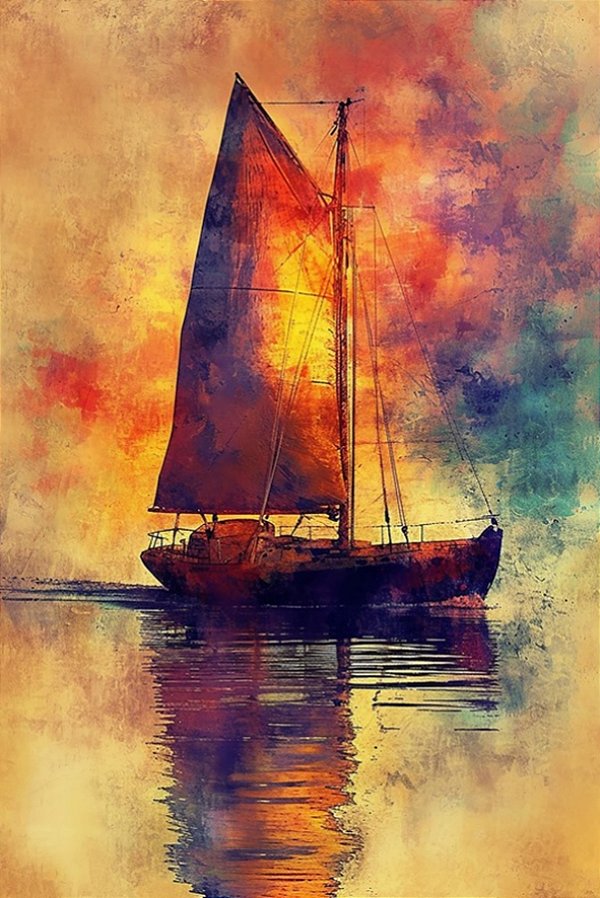 Quadro Decorativo Barcos e Canoas 3264
