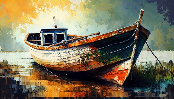 Quadro Decorativo Barcos e Canoas 3288