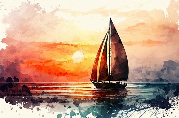 Quadro Decorativo Barcos e Canoas 3305