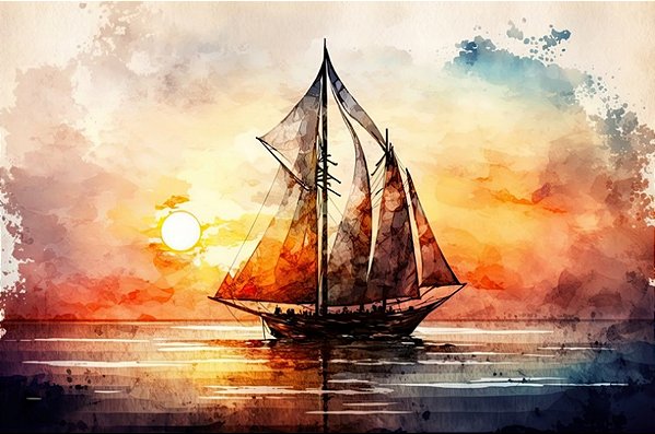Quadro Decorativo Barcos e Canoas 3308