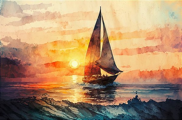 Quadro Decorativo Barcos e Canoas 3309