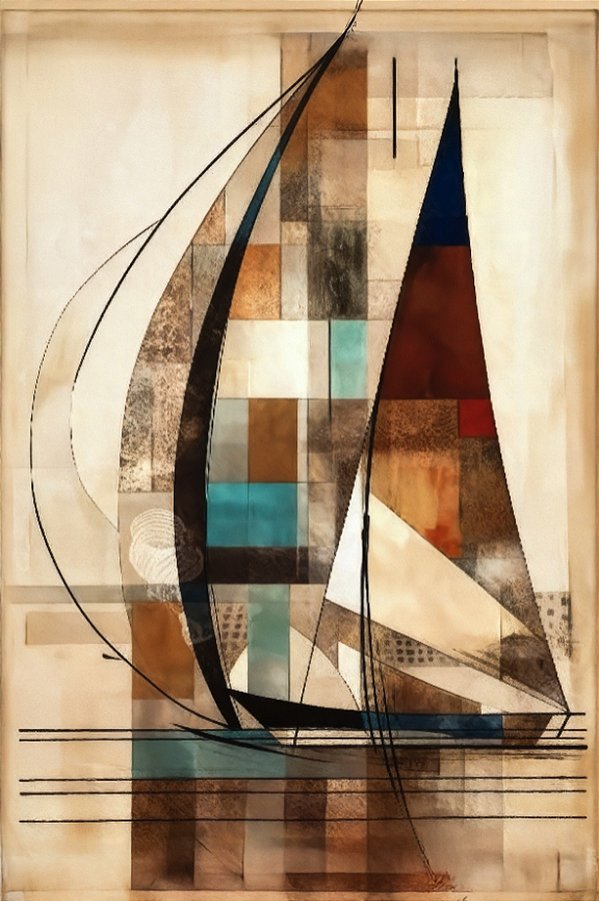 Quadro Decorativo Barcos e Canoas 3352