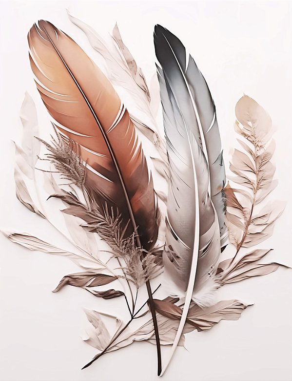 Quadro Decorativo Penas 3534