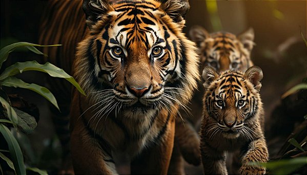 Quadro Decorativo Tigres 4092