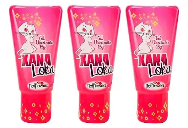 Kit 3 Gel Xana Loka Lubrificante Feminino Hotflowers 15g