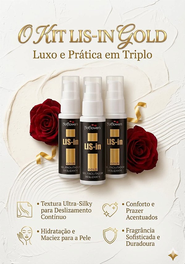 Kit Com 3 Lis-in Dessensibilizante Anal Gold Extra Forte 30g