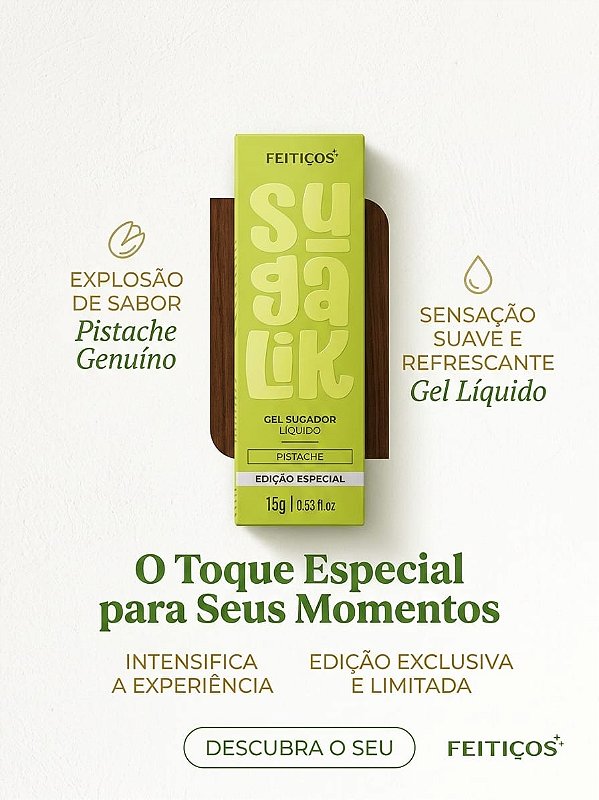 Sugalik Gel Líquido Beijável Pistache 15g