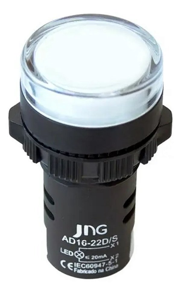 SINALEIRO JNG LED PLASTICO AD16-22 220V BRANCO