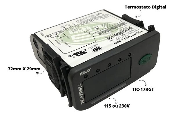 TERMOSTATO DIGITAL FULL GAUGE TIC-17RGTI/09 110/220VAC