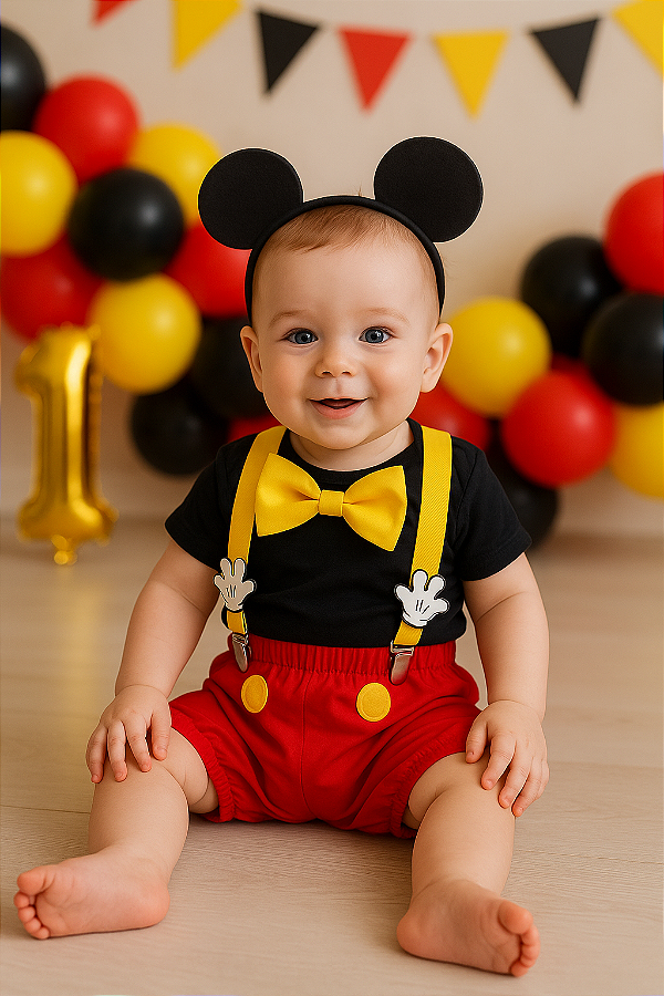 Fantasia Infantil Mickey Mouse Completa
