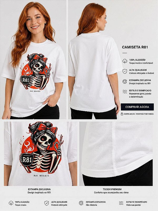 Camisetas Oversized R81 Caveira