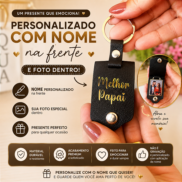 Chaveiro personalizado com foto