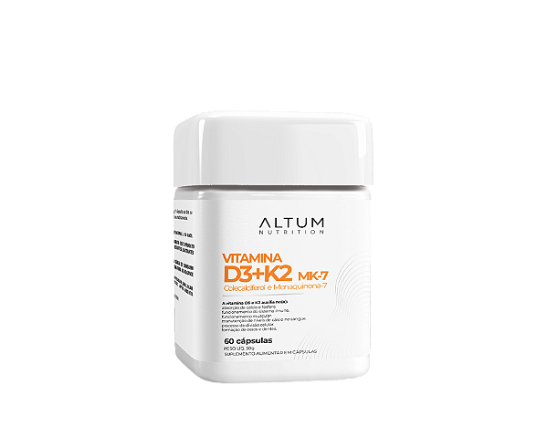 Vitamina D3 + K2 MK-7 - 60 Cápsulas
