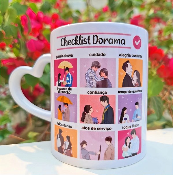 Caneca - checklist dorama