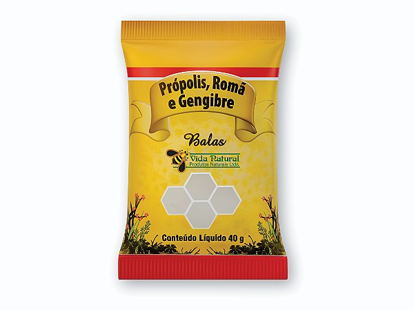 Balas de Própolis, Romã e Gengibre - 40g