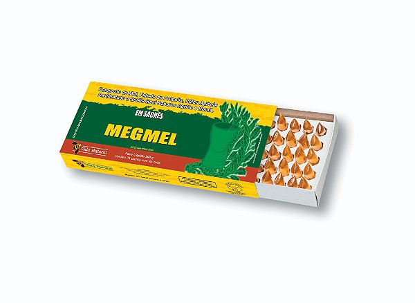 MEGMEL | Composto de Mel, Extrato de Própolis, Pólen Apícola e Geleia Real - Sabores Agrião e Romã | 300g