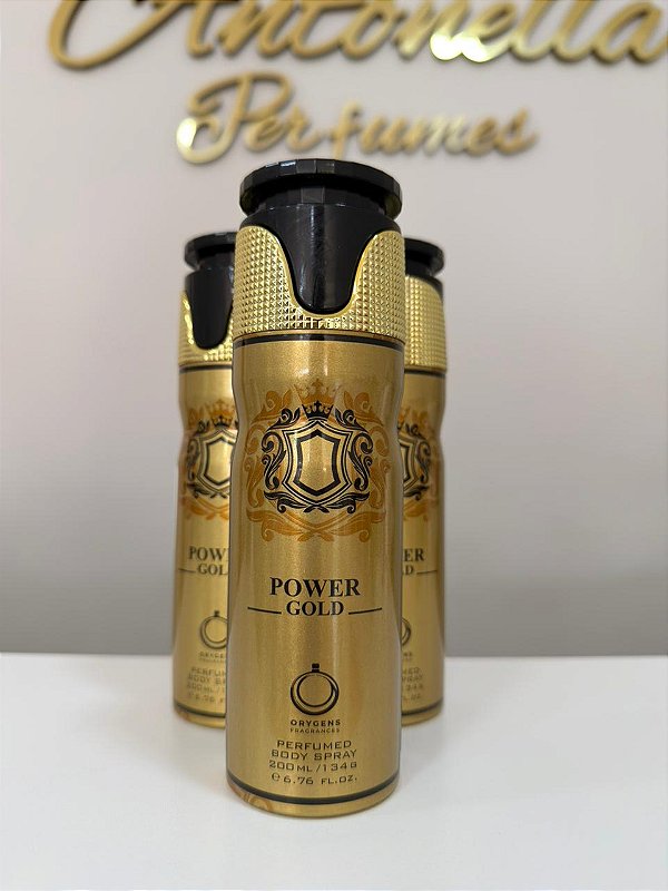 Power Gold Body Spray Àrabe Orygens - 200ml - Masculino