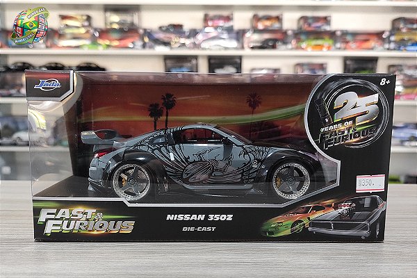 Miniatura Nissan 350Z 2003 - Velozes e Furiosos - Jada Toys - Escala 1/24