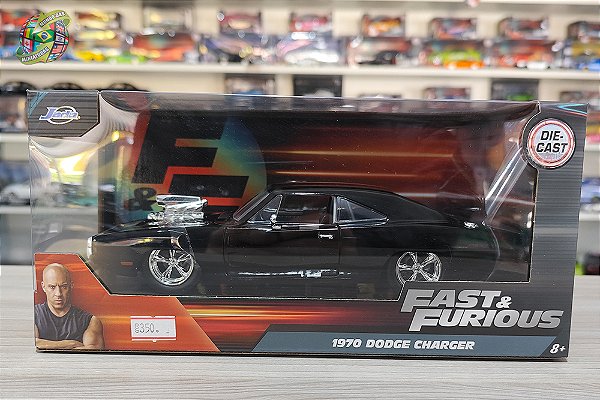Miniatura Dodge Charger R/T 1970 - Velozes e Furiosos - Jada Toys - Escala 1/24