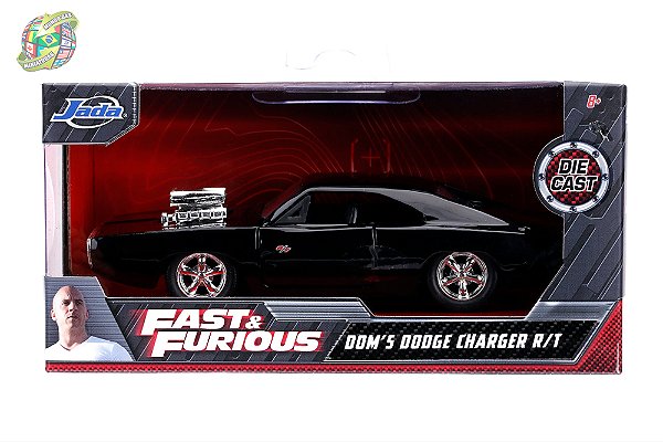 Miniatura Dodge Charger 1970 - Dom - Velozes e Furiosos 9 - Jada Toys - Escala 1/32