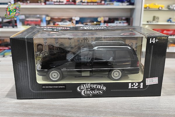 Miniatura Chevrolet Omega Suprema 1991 - Preto - Série California Classics - Sunny Side - Escala 1/24