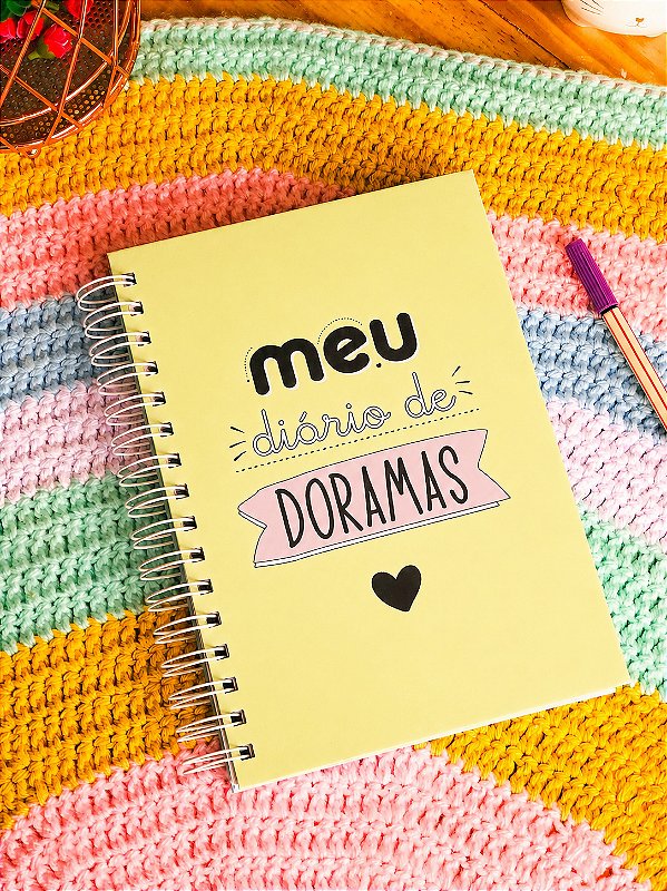 Caderno de Doramas Personalizado para Dorameiras | K-Drama Amarelo