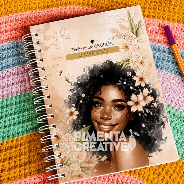 Caderno Personalizado A5 15x21cm Feminino Mulheres Incríveis – Ame-se Todos os Dias