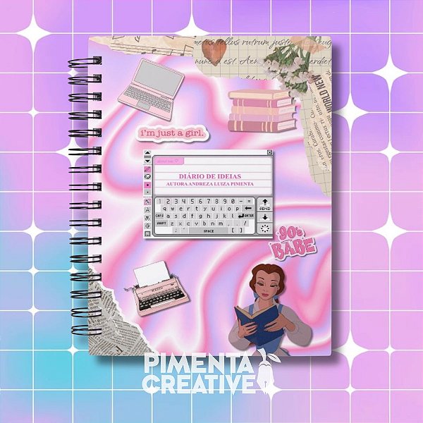 Caderno Personalizado A5 15x21cm - Anos 2000 - 90's Babe